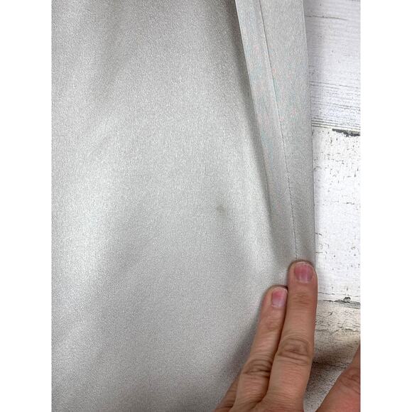 St. John Womens 10 Platinum Liquid Satin Wide Leg Pull-On Designer Pants - Picture 6 of 7